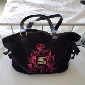 Vintage Juicy Couture Velour PINK Embroidery Bag